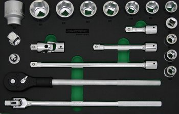 Kpl. kluczy nasadowych 3/4" 20szt. we wkładce EVA S04H6321SV