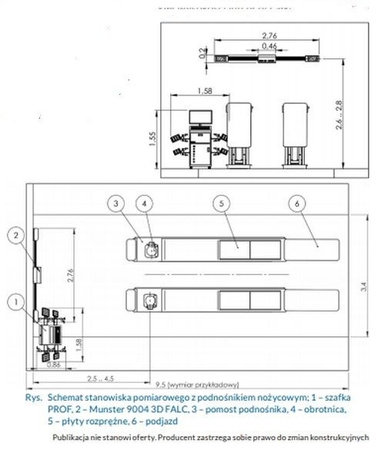 Werther Urządzenie do pomiaru i regulacji geometrii kół 3D, 4 kamery 9004 3D WALL