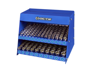 SKRZYNKA  EKSPOZYCYJNA  Z ZESTAWEM NASADEK 1/2',' 172cz. KRÓTKIE 6-kąt. 8 - 32mm, CHROM