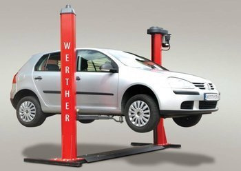 Podnośnik dwukolumnowy, mechaniczny, z podstawą, 3000 kg