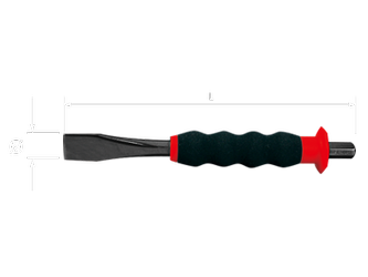 PRZECINAK Z GUMOWYM UCHWYTEM 18mm  x 190mm