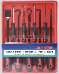 Kpl. grotów i skrobaków 9szt.  QS14122