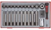 23-elementowy Nasadki trzpieniowe z grotami TX, w zestawie. Z chwytem □ 1/2″. Teng Tools TTTX23