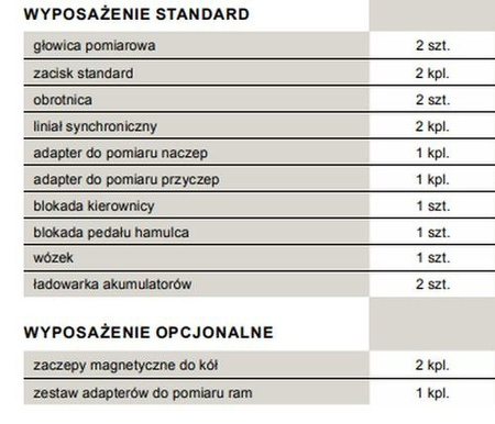 Werther Urządzenie laserowo-elektroniczne do geometrii kół sam. ciężarowych Max Truck