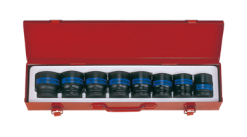 ZESTAW NASADEK UDAROWYCH 3/4'' 8cz. KRÓTKIE/LEKKIE 6-kąt.26-38mm, KASETA