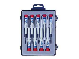 ZESTAW WKRĘTAKÓW PRECYZYJNYCH  9cz.PŁASKIE 0,8- 4,0x 40mm, PUDEŁKO PLAST,BLISTER