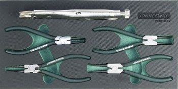 Kpl. 5szt. szczypiec mors oraz do pierścieni Seegera we wkładce EVA P32M105KV