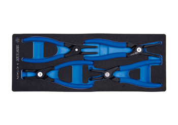 ZESTAW SZCZYPIEC  DO  PIERŚCIENI  SEGERA 4 SZT., WKŁAD Z PIANKI DO WÓZKA