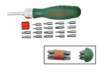 Wkrętak grzechotk.z końc.19szt. DR0119S