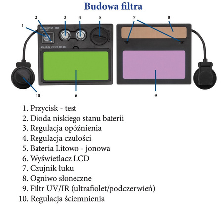 Przyłbica samościemniająca MIG/MMA/TIG LIDER-550S