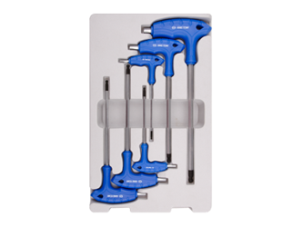 ZESTAW IMBUSÓW  Z  UCHWYTEM ''L''  6szt.  1160  -  HEX / HEX  Z  KULKĄ   3 - 8mm,  KARTON