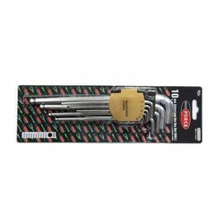 Zestaw kluczy ampulowych ekstra długich 10prz.1.27, 1.5, 2, 2.5, 3-6