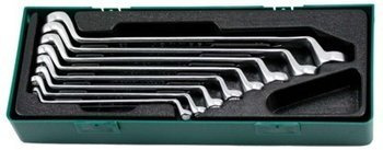 Kpl. kluczy oczkowo-giętych 8szt. z wkładką i plastikowym pudełkiem W23108SP