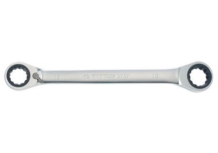KLUCZ OCZKOWY DWUSTRONNY Z GRZECHOTKĄ DWUKIERUNKOWĄ 72 ZĘBY  21mm x 23mm