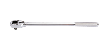 GRZECHOTKA Z NASADKĄ 12-kąt 19mm 1/2''  32 ZĘBY  400mm CHROM,  UCHWYT  MOLETOWANY