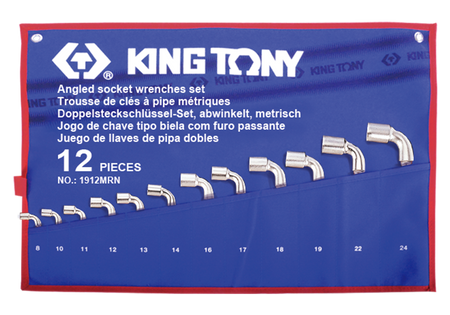 ZESTAW KLUCZY  FAJKOWYCH (2x6-kąt)  12cz.   8 - 24mm,  ETUI Z MATERIAŁU
