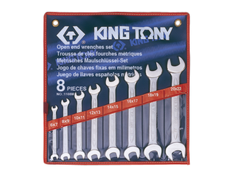 ZESTAW KLUCZY PŁASKICH  8cz.  6 - 22mm,  ETUI