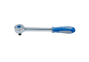 GRZECHOTKA 1/2" Z PRZYCISKIEM 72 ZĘBY  250mm, CHROM,  UCHWYT  GUMOWY