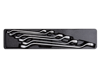 ZESTAW KLUCZY  OCZKOWYCH  ODGIĘTYCH  45°  6cz.  10 - 26mm, WKŁAD DO SKRZYNKI 87402