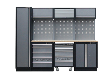 ZESTAW MEBLI WARSZTATOWYCH NUMER 4 (SZARE), 2640x460x2000mm 87D11X04A-KG