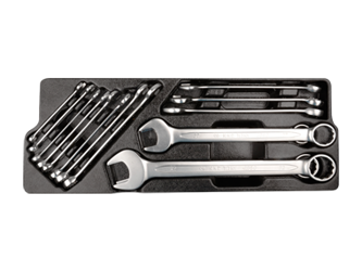 ZESTAW KLUCZY PŁASKO-OCZKOWYCH 15 CZ. 8 - 32MM, WKŁAD DO SKRZYNKI 87408