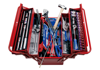 SKRZYNKA ROZCIĄGANA  87402  Z  ZESTAWEM  NARZĘDZI  132cz.