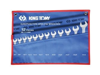 ZESTAW KLUCZY PŁASKICH  12cz.  6 - 32mm,  ETUI Z MATERIAŁU