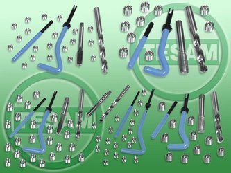 S0002662 - UNC 1/4" ; 5/16" ; 3/8" ; 7/16" ; 1/2" - Zestaw do naprawy zerwanych gwintów, calowe (Dzięcioł)