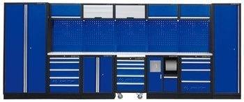 ZESTAW MEBLI WARSZTATOWYCH NR 1 (NIEBIESKIE) KINGTONY, 4885x460x2000mm 87D11X01SA-KB