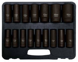 Nasadki udarowe 1/2" 10-32mm - długie - 16 szt. AD-16D