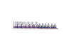 ZESTAW NASADEK 3/8'' + 1/2''  12cz.  E4 - E20, CHROM, SZYNA,  BLISTER