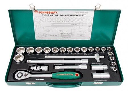 Kpl. kluczy nasadowych 1/2" 25szt.     S04H4125S