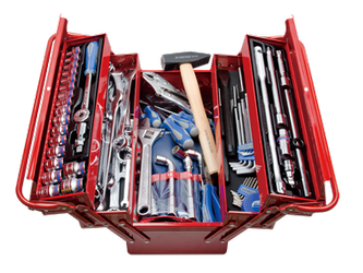 SKRZYNKA ROZCIĄGANA  87402  Z  ZESTAWEM  NARZĘDZI  103cz.