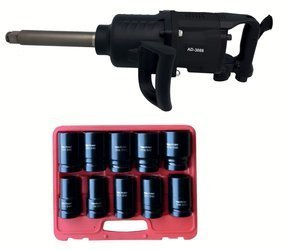 Zestaw Klucz AD-3088 z zestawem nasadek udarowych 1"