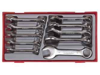 Klucze płasko-oczkowe w zestawie Teng Tools 