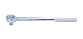 GRZECHOTKA 1/2'' 45 ZĘBÓW 300mm CHROM, UCHWYT MOLETOWANY