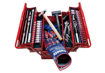 SKRZYNKA  ROZCIĄGANA  87402  Z  ZESTAWEM  NARZĘDZI  81cz.