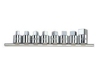 ZESTAW NASADEK  TRZPIENIOWYCH  1/2''   8 cz.  KWADRAT  8 - 19mm  CHROM, SZYNA,  BLISTER