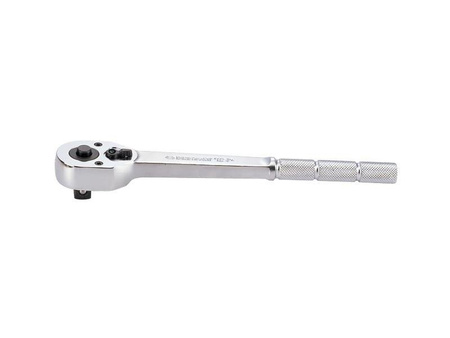 GRZECHOTKA  Z PRZYCISKIEM 1/2''   32 ZĘBY  250mm  CHROM,  UCHWYT  DO  PRZEDŁUŻKI  4121