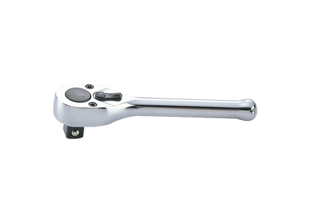 GRZECHOTKA  3/8''  64 ZĘBY  110mm  CHROM,  UCHWYT  POLEROWANY