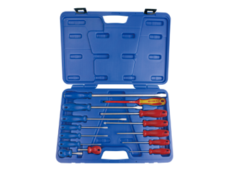 ZESTAW WKRĘTAKÓW RÓŻNYCH  14 cz. W WALIZCE PLAST.