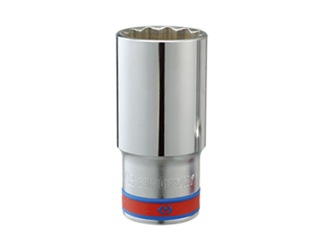 NASADKA DŁUGA 1/2'' CALOWA 7/16'' x 77mm 12-kąt, CHROM