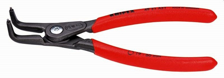 Knipex Szczypce do pierścieni osadczych zew. zagięte 49 21 A31