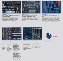 ZESTAW 251cz. NARZĘDZI DO WÓZKA KINGTONY (WKŁADY Z PIANKI)