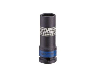 NASADKA DŁUGA UDAROWA EKSTRA CIENKOŚCIENNA 1/2'' 19mm x 80mm, 6-kąt, STAL Cr-Mo, DO ALUFELG