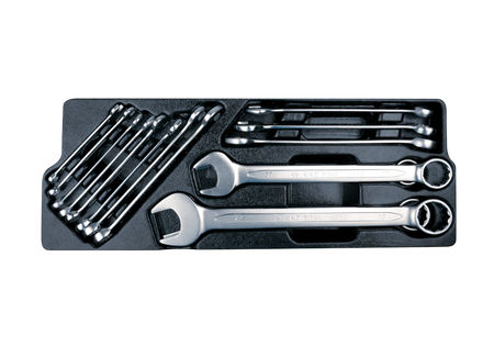 ZESTAW KLUCZY PŁASKO-OCZKOWYCH 15 CZ. 8 - 32MM, WKŁAD DO SKRZYNKI 87408
