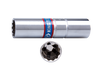 NASADKA  DO  ŚWIEC 1/2"  16mm x 70mm  12-kąt. CHROM, WKŁADKA Z METALOWYM KLIPSEM