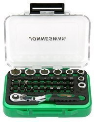 Kpl. 40szt. bitów i kl. nasad. z grzech. łamaną 1/4" RD02040S