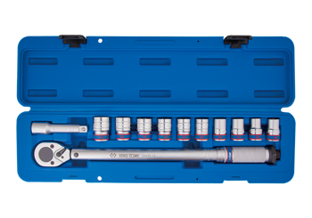 KLUCZ DYNAMOMETRYNCZY 1/2" 42-210NM Z ZESTAWEM NASADEK, 12 CZ.