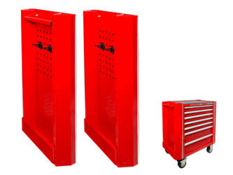 NAKŁADKI BOCZNE (CZERWONE) NA NARZĘDZIA DO WÓZKÓW WARSZTATOWYCH